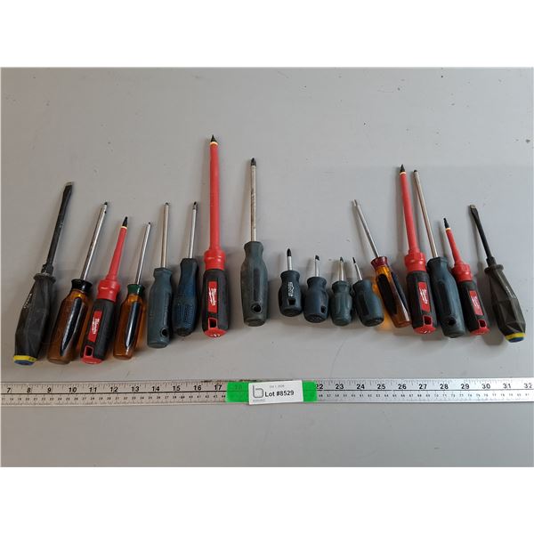 Screwdrivers- Milwaukee, Kobalt, Mastercraft, Misc.
