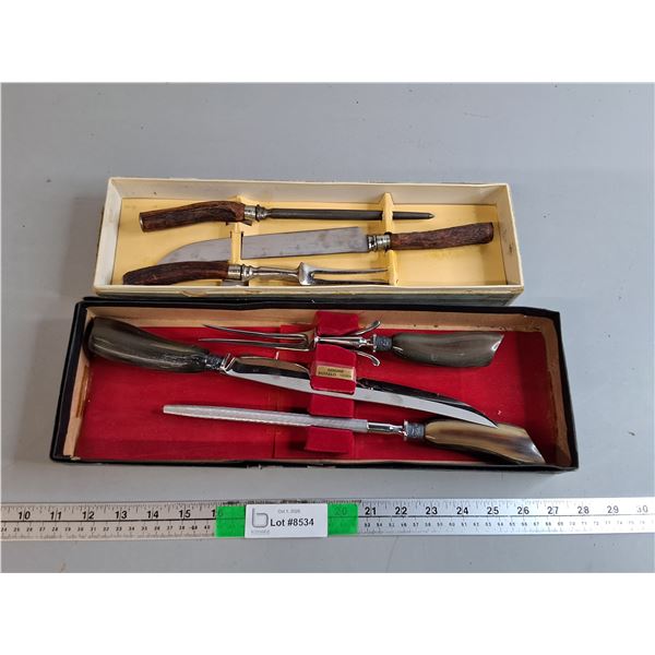 (2) Meat Carving Sets