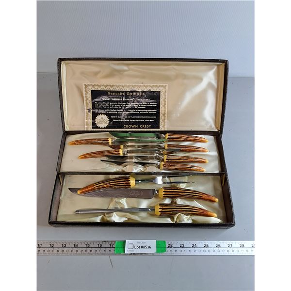 Sheffield Crown Crest Meat Carving Set