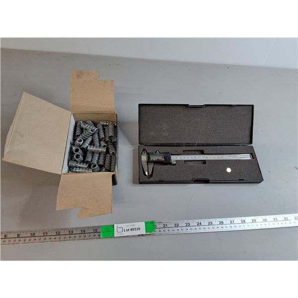 Digital Caliper-As Is & Lag Screw Shields