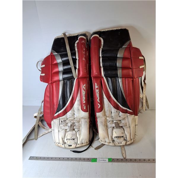 Set of Adult Itech Vamp Hockey Goalie Leg Pads- Can't Ship