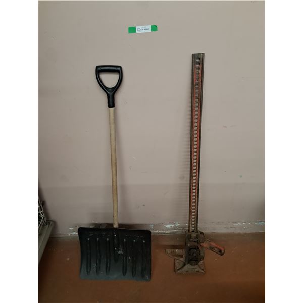 **Plastic Snow Shovel & High-lift Farm Jack- Can't Ship