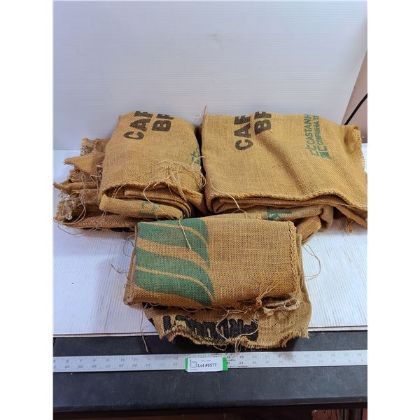 Assorted Burlap Sacks