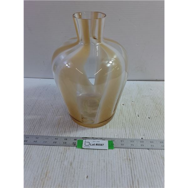 Handmade Glass Caramel Vase