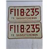 Image 3 : Pair of 1975 Saskatchewan License Plates