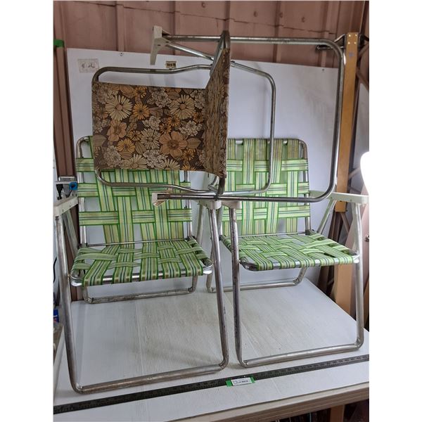* (3) Lawn Chairs - 1 Needs Repair - Cannot Ship