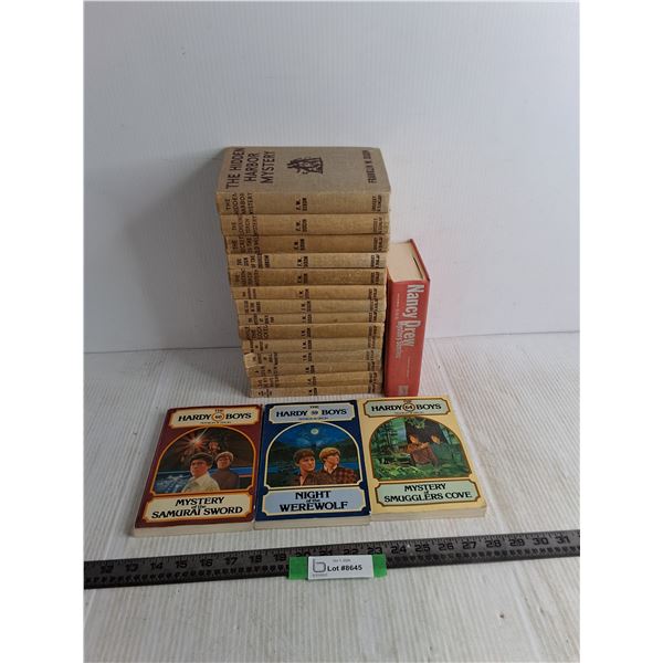 (18) Vintage Mystery Story Books - Hardy Boys, Nancy Drew