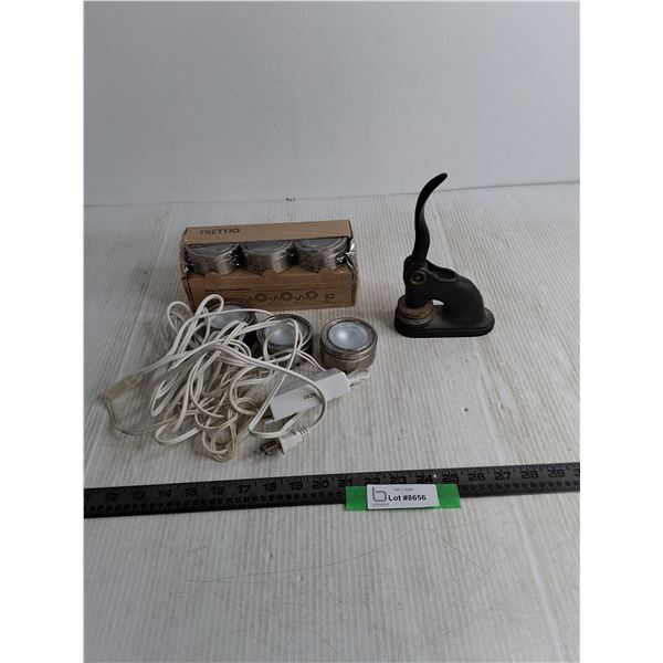 (2) Sets of 3 IKEA Trettio Pot Lights - Tested (1 Sealed), Vintage Press
