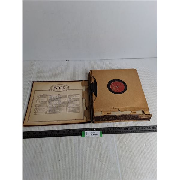 Vintage Record Album Containing 15+ Records