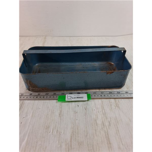 Blue Metal Open Toolbox Utility Storage Caddy