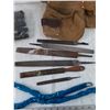 Image 2 : (5) Files, (1) Rasp, (1) Chain, Hole Saw Set, Tool Belt As-Is