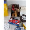 Image 5 : Gas Detector Untested, Thermo-Hygrometer Works, Metric Measurement Tape, Pin-On Pin Spool, Misc