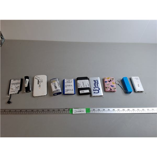 (10) Power Banks- Untested, Can't Ship