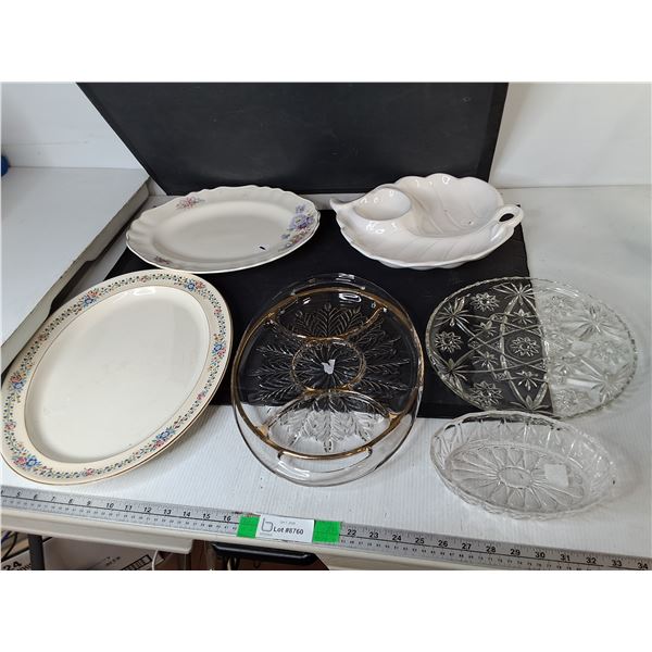 Glass & Ceramic Serving Trays, Plates, Candy Dishes up to 17.75"