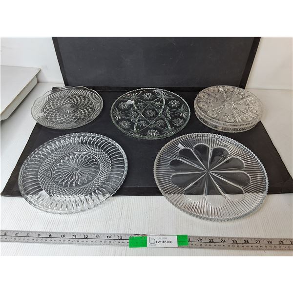 Decorative Glass Plates up to 12" & Divided Plastic Container