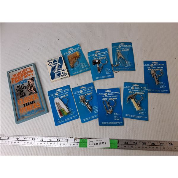 Tool Keychains, Kaiser Cards, Novelty Mirror 8" x 4"