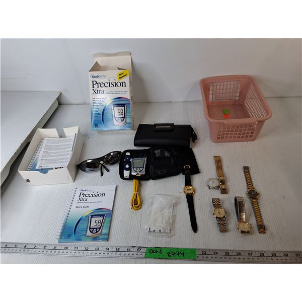 Carol Reed Wallet, Wristwatches, MediSense Diabetes Management System, Misc.