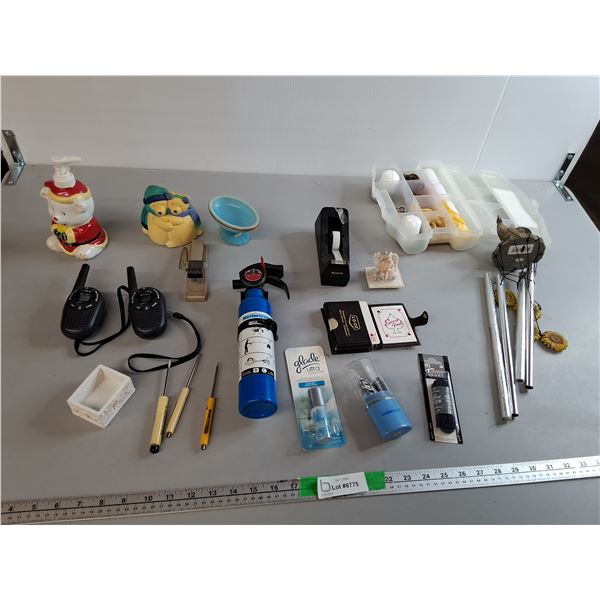 Mastercraft Fire Extinguisher, Wind Chime, Cobra Walkie Talkies, Misc. Can't Ship
