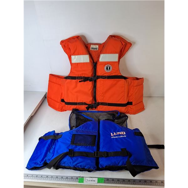(2) Adult Lifejackets/PFDs- XXL
