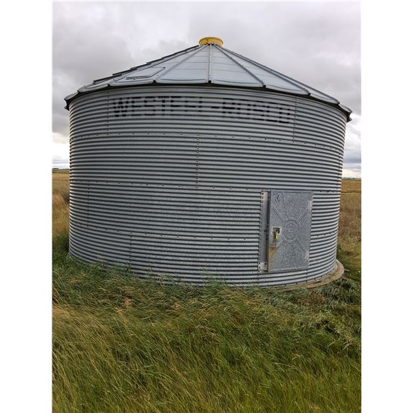 Westeel-Rosco 4-Tier Grain Bin - 19' Diameter, Wood Floor-Pickup Offsite South of Allan