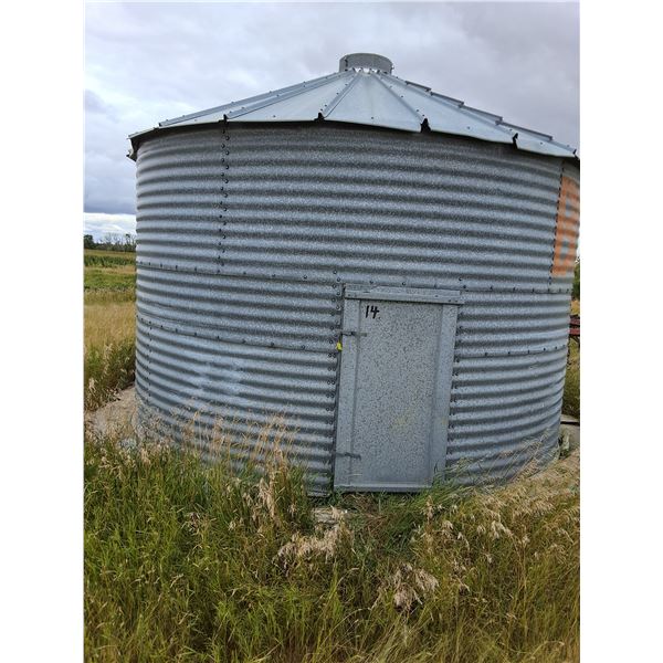 Butler 3-Tier Grain Bin on Wood Floor - 14.5' Diameter-Pickup Offsite South of Allan