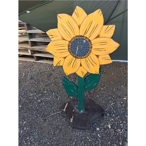 **Patio Umbrella Approx. 60" & Wooden Sunflower Table 31"- Can't Ship