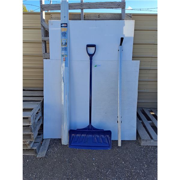 **Aluminum Weather Stripping, Snow Shovel, Measuring Clamp- Can't Ship