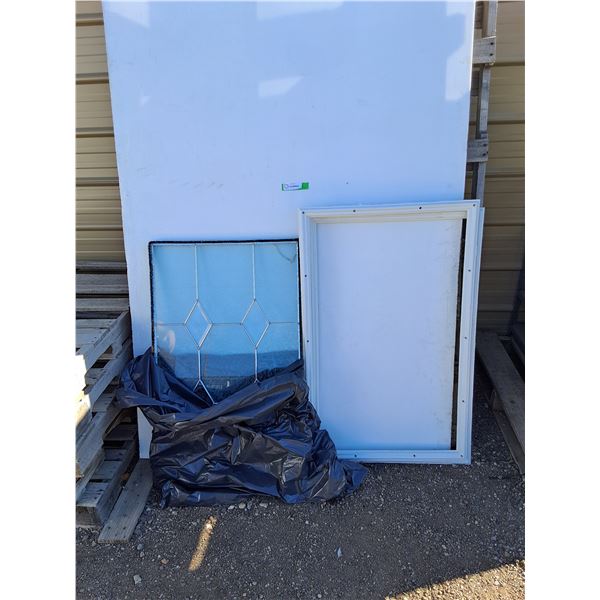 *** Window Frame Approx. 38" x 24" & Window Insert -One Pane Broken, Can't Ship