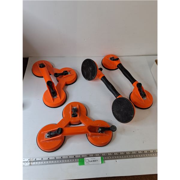 Heavy-Duty, Double-Pad Vacuum Suction Cup Lifters