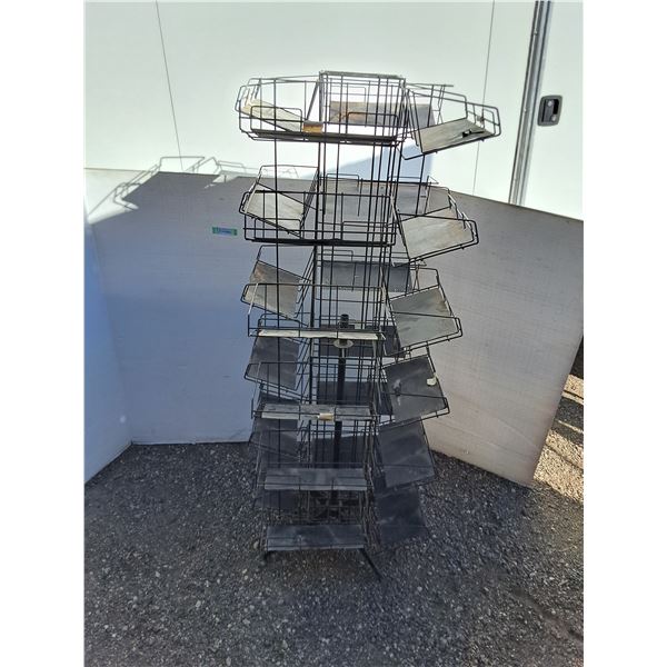 ***Black Metal Wire Rotating Floor Display Rack No Shipping