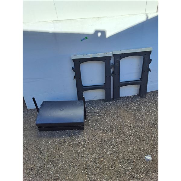 **(2) Sawhorses, Portable Greenhouse Untested As-Is No Shipping