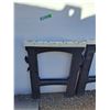 Image 2 : **(2) Sawhorses, Portable Greenhouse Untested As-Is No Shipping