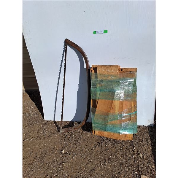 **38" Bow Saw & Various Lengths of Cedar Shingles- Can't Ship