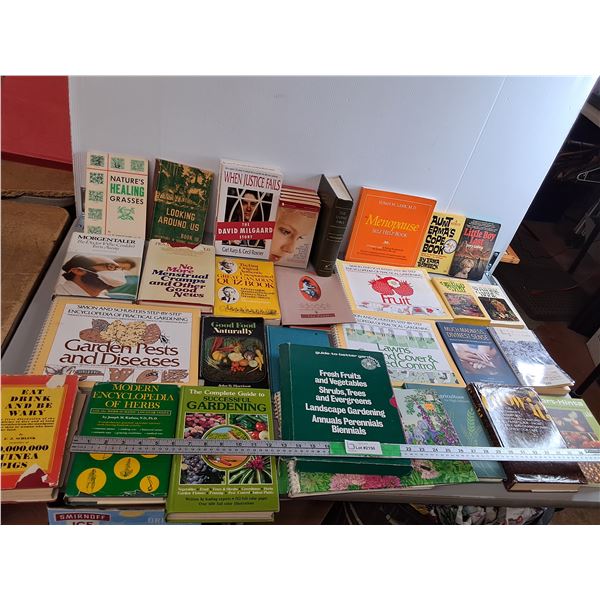 Book Lot- Gardening, Nature's Healing Grasses, Fruit, Misc.