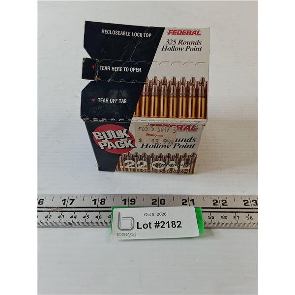 *^Federal 325 Hollow Point .22 Caliber Bullets With Box No Shipping PAL Required