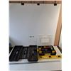 Image 1 : (3) Open Plastic Toolboxes, (1) Yellow Level, Stanley Sortmaster with Nails, Screws, Misc