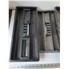 Image 2 : (3) Open Plastic Toolboxes, (1) Yellow Level, Stanley Sortmaster with Nails, Screws, Misc