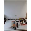 Image 1 : Keyhole Hand Saw, 2 Way Hand Riveter Sealed, Claw Hammer, Level, Breaker Switch, Misc