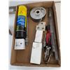 Image 8 : Keyhole Hand Saw, 2 Way Hand Riveter Sealed, Claw Hammer, Level, Breaker Switch, Misc