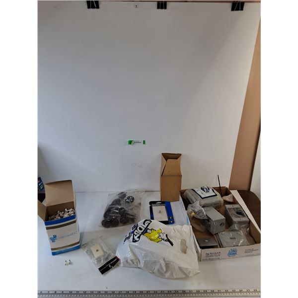 Cable Staples, Coaxial Wall Plates, Ethernet Flush Mount, Assorted Misc Electrician Mounts & Parts