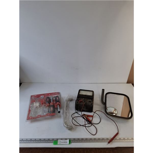 Milwaukee Nut Driver Set As-Is, Simpson Electricity Reader Untested As-Is, Handle, Truck Side Mirror