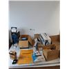 Image 1 : Arcmaster Large Lightbulb, White Shipping Labels, Outlet Pieces, Assorted Electrical Wiring Misc
