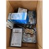 Image 7 : Arcmaster Large Lightbulb, White Shipping Labels, Outlet Pieces, Assorted Electrical Wiring Misc