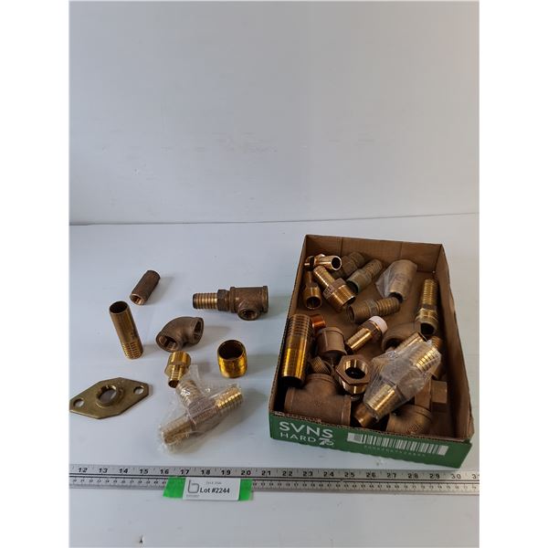 Assorted Metal Pipe Fittings, Elbows, Tees, Nipples, Couplings, Connectors,