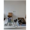 Image 1 : Assorted Electrical Parts, Plugs, Breaker Switches, (2) Metal Outlet Covers