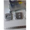 Image 2 : Assorted Electrical Parts, Plugs, Breaker Switches, (2) Metal Outlet Covers