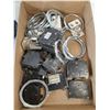 Image 6 : Assorted Electrical Parts, Plugs, Breaker Switches, (2) Metal Outlet Covers