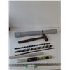 Image 1 : 2" PVC Pipe, Ball-Peen Hammer, (2) Auger Drill Bits, (1) 5/8" x 18" Drill