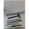 Image 3 : 2" PVC Pipe, Ball-Peen Hammer, (2) Auger Drill Bits, (1) 5/8" x 18" Drill