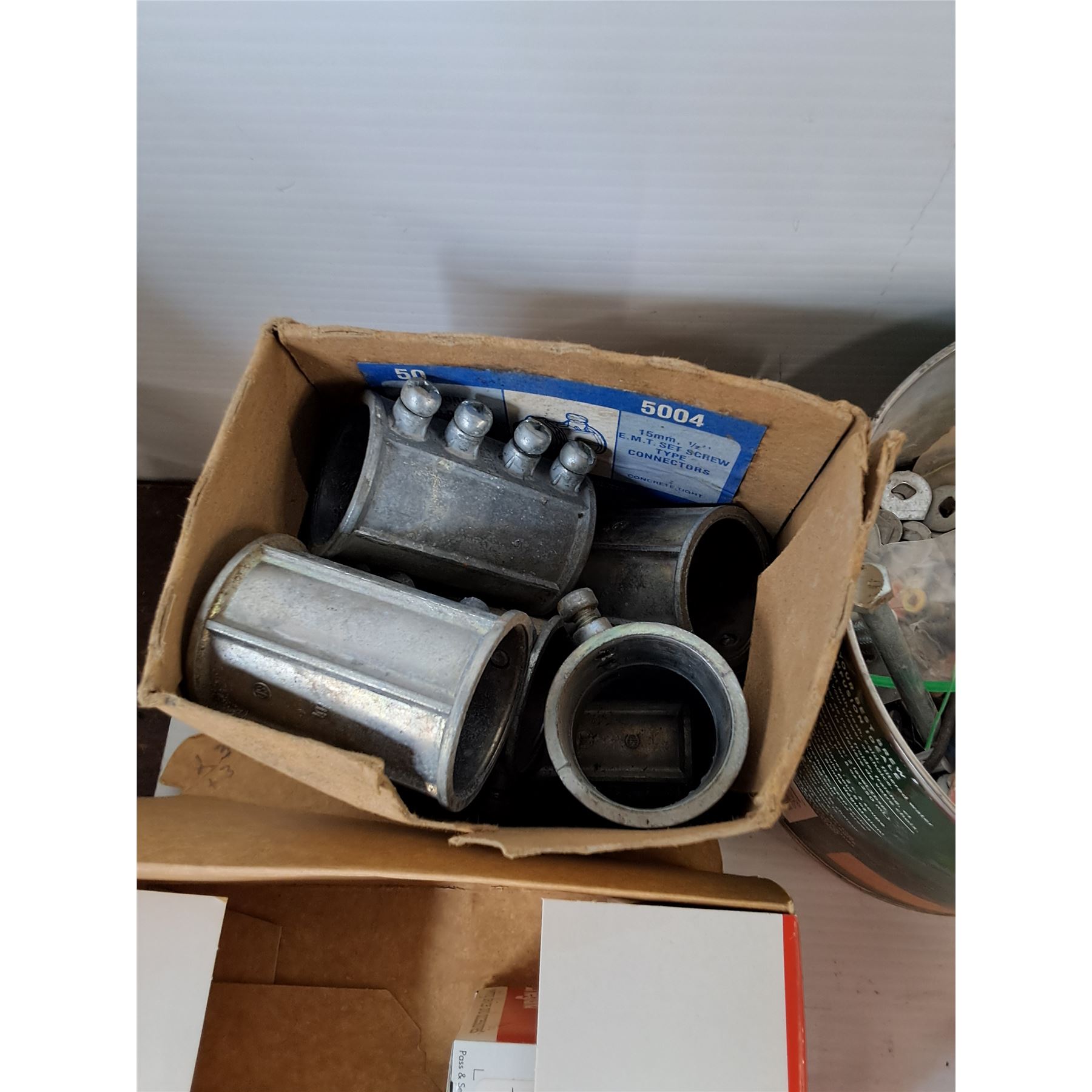 Assorted Electrical Equipment, Fuses, Washers, Lightswitches, Conduits ...